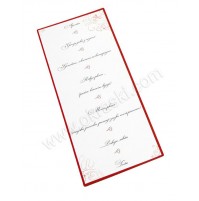 Poročna menu karta - rdeča/Amor