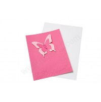 Vabilo - krst/pink - metuljček