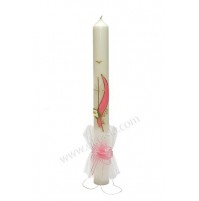 Krstna sveča - roza 02