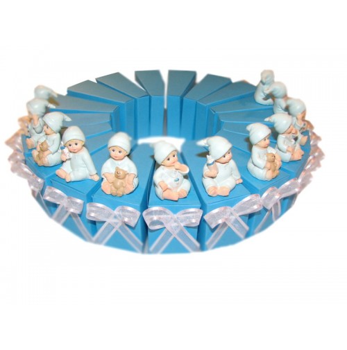 Krstni konfet - torta/modra