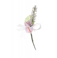 Poročni naprsni šopek - roza/kala Poročni naprsni šopek - roza/kala