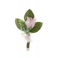 Poročni naprsni šopek - roza/vrtnica 3 Poročni naprsni šopek - roza/vrtnica 3