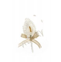 Poročni naprsni šopek - zlat/kala 3 Poročni naprsni šopek - zlat/kala 3