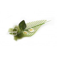 Poročni naprsni šopek - kala - mreža Poročni naprsni šopek - kala - mreža