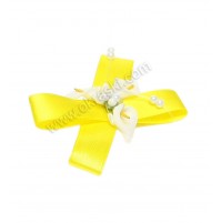 Poročni naprsni šopek - rumen/kala 3 Poročni naprsni šopek - rumen/kala 3