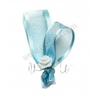 Poročni naprsni šopek - svetlo moder 2 Poročni naprsni šopek - svetlo moder 2