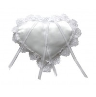 Poročna blazinica - srce/belo