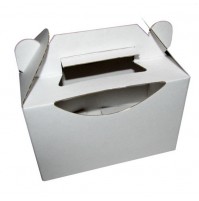 Poročna škatla za pecivo - izrez-bela