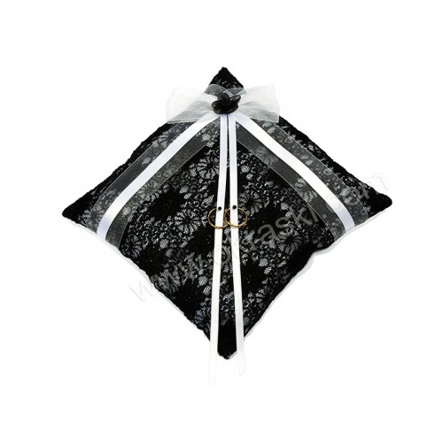 Poročna blazinica - belo-črna/kvadrat Poročna blazinica - belo-črna/kvadrat