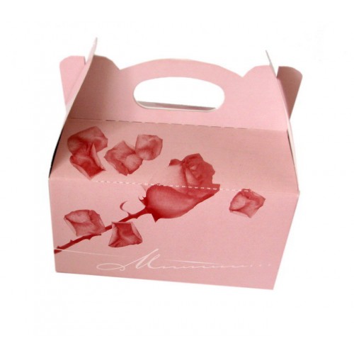 Škatla za pecivo - roza vrtnica 01