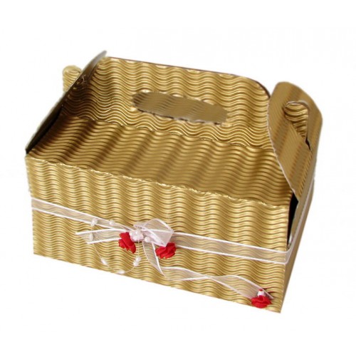 Poročna škatla za pecivo - zlata
