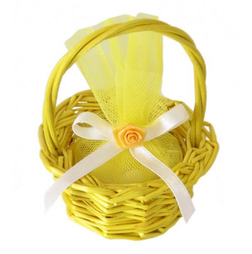 Poročni konfet - košarica/rumen Poročni konfet - košarica/rumen