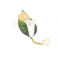 Poročni naprsni šopek - kala 01 Poročni naprsni šopek - kala 01