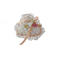 Poročna blazinica - kvačkano - malo srce