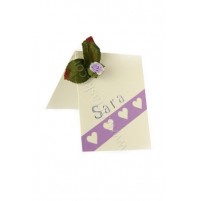 Kartica za sedežni red - bež/lila