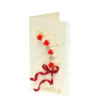 Vabilo - vrtnica - belo/rdeča