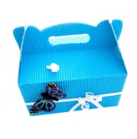Poročna škatla za pecivo - metulj/modra 2