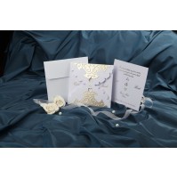 Vabilo - belo/zlata Nika Vabilo - belo/zlata Nika