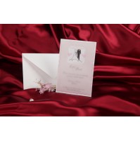 Vabilo - belo/roza obleki za mladoporočenca Vabilo - belo/roza obleki za mladoporočenca