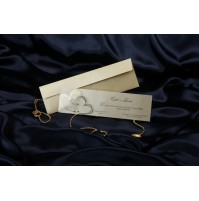 Vabilo - bež-poročni par v srčku Vabilo - bež-poročni par v srčku