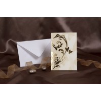 Vabilo bež/zlati - srčki/malo Vabilo bež/zlati - srčki/malo